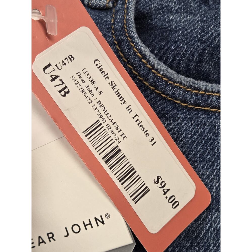 Dear John NWT Gisele Skinny Jeans Stretch Denim 31 - Picture 2 of 6